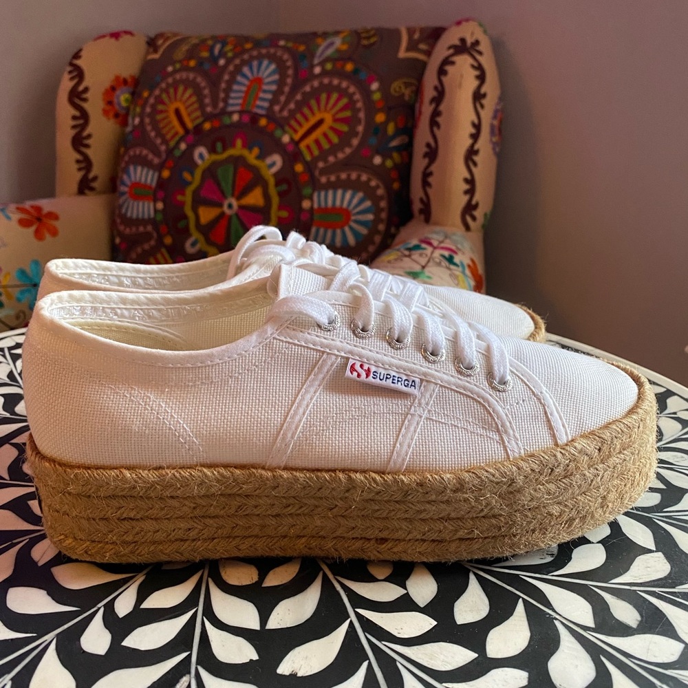Superga’s 2790 Rope Platform Sneakers. Size 9